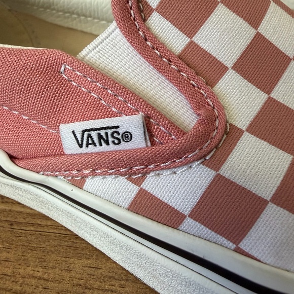 Vans Checkerboard Slip-On in Blush Pink and White - Picture 6 of 10